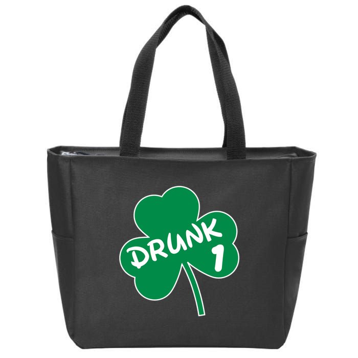 Personalize St Patricks Day Matching Custom Drunk Zip Tote Bag