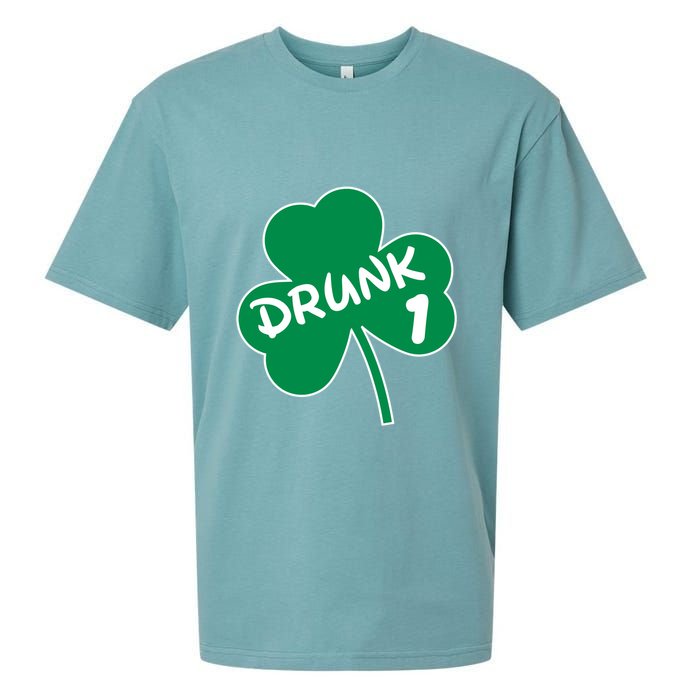 Personalize St Patricks Day Matching Custom Drunk Sueded Cloud Jersey T-Shirt