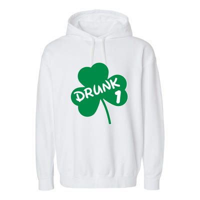 Personalize St Patricks Day Matching Custom Drunk Garment-Dyed Fleece Hoodie