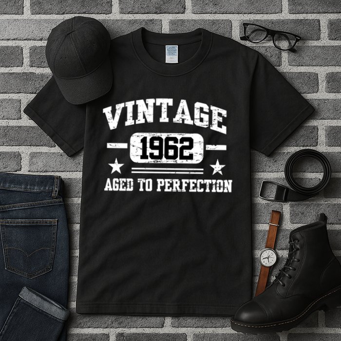 Personalize Vintage Birthday Age To Perfection Custom Year Tall T-Shirt