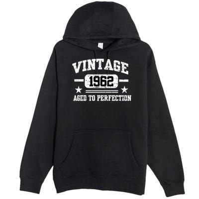 Personalize Vintage Birthday Age To Perfection Custom Year Premium Pullover Hoodie