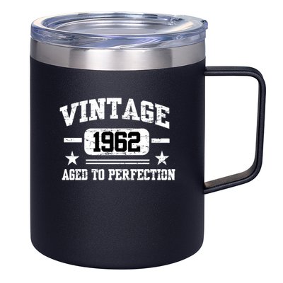 Personalize Vintage Birthday Age To Perfection Custom Year 12oz Stainless Steel Coffee Mug