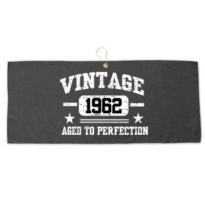 Personalize Vintage Birthday Age To Perfection Custom Year Large Microfiber Waffle Golf Towel