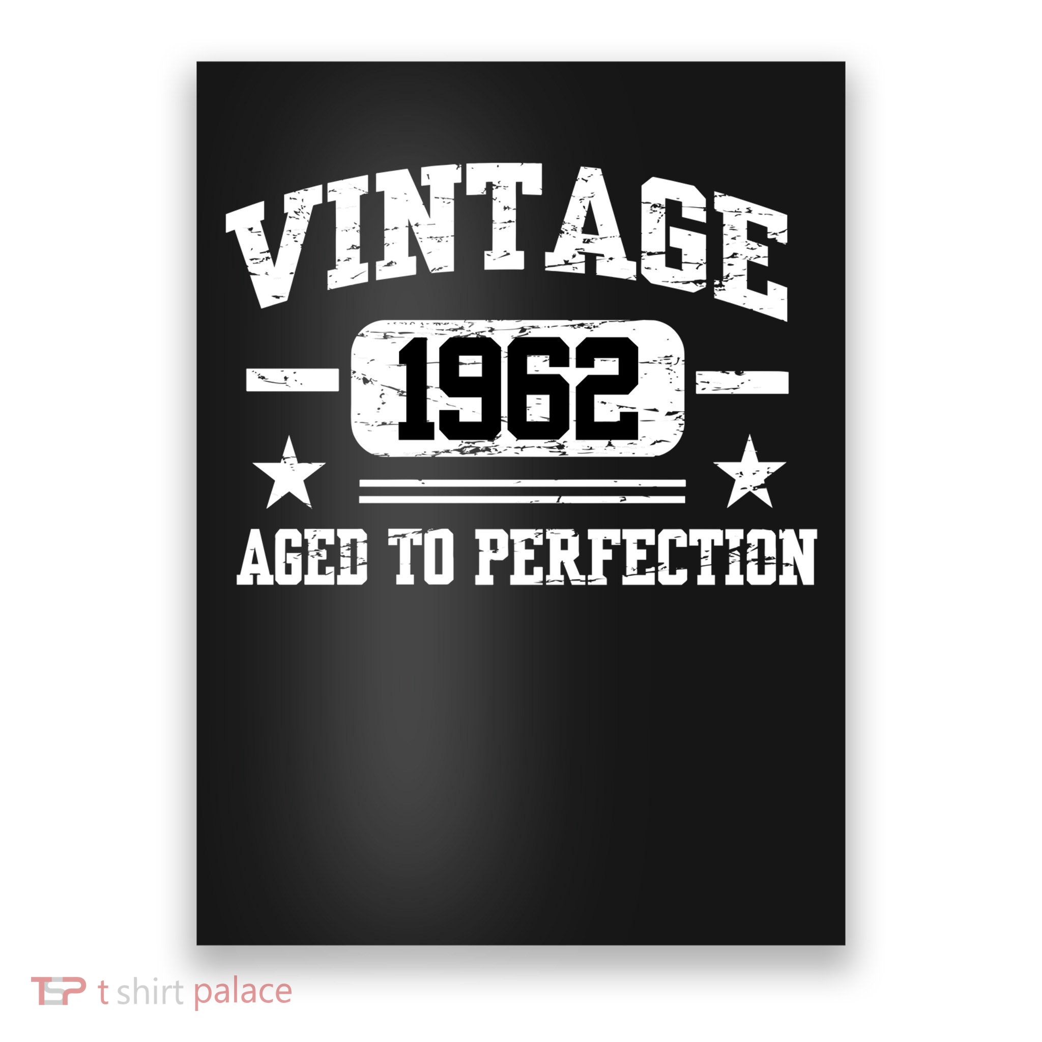 Personalize Vintage Birthday Age To Perfection Custom Year Poster