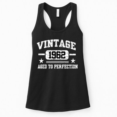 Personalize Vintage Birthday Age To Perfection Custom Year Womens Tank Top