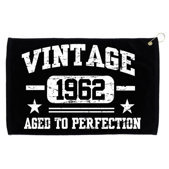 Personalize Vintage Birthday Age To Perfection Custom Year Grommeted Golf Towel