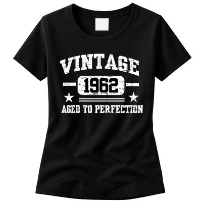 Personalize Vintage Birthday Age To Perfection Custom Year Womens T-Shirt