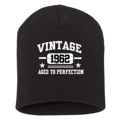 Personalize Vintage Birthday Age To Perfection Custom Year Short Acrylic Beanie