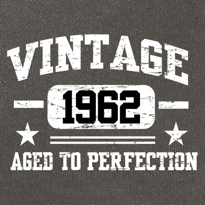 Personalize Vintage Birthday Age To Perfection Custom Year Cotton Canvas Backpack