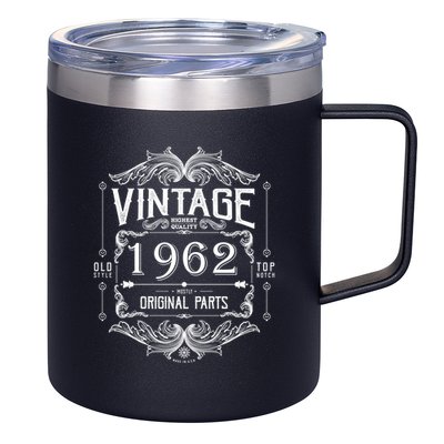 Personalize Vintage Birthday Custom Year Original Parts 12oz Stainless Steel Coffee Mug
