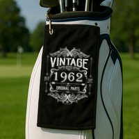 Personalize Vintage Birthday Custom Year Original Parts Golf Towel