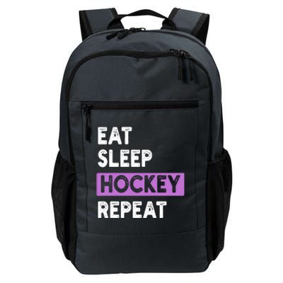 Purple Eat Sleep Hockey Gift Hockey Lovers Gift Daily Commute Backpack