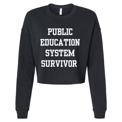 Public Education System Survivor Cropped Pullover Crew