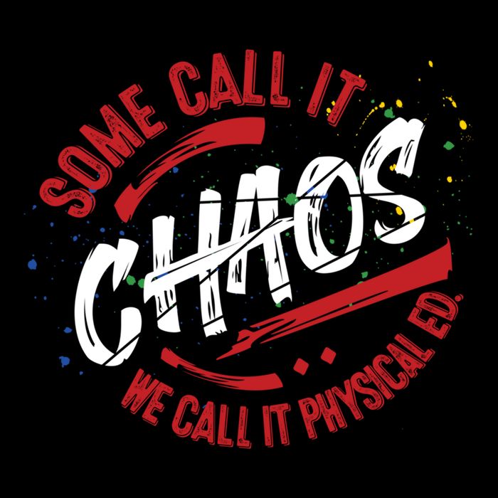 P E School Gift Physical Education Teacher Gift Chaos Gift Flat Bill Trucker Hat