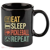 Pickleball Eat Sleep Repeat 11oz C Handle Ceramic Mug