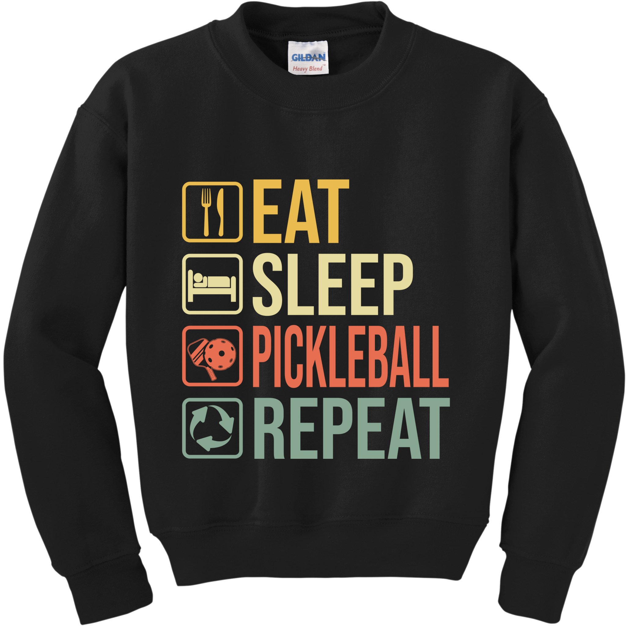 Pickleball Eat Sleep Repeat Kids Sweatshirt