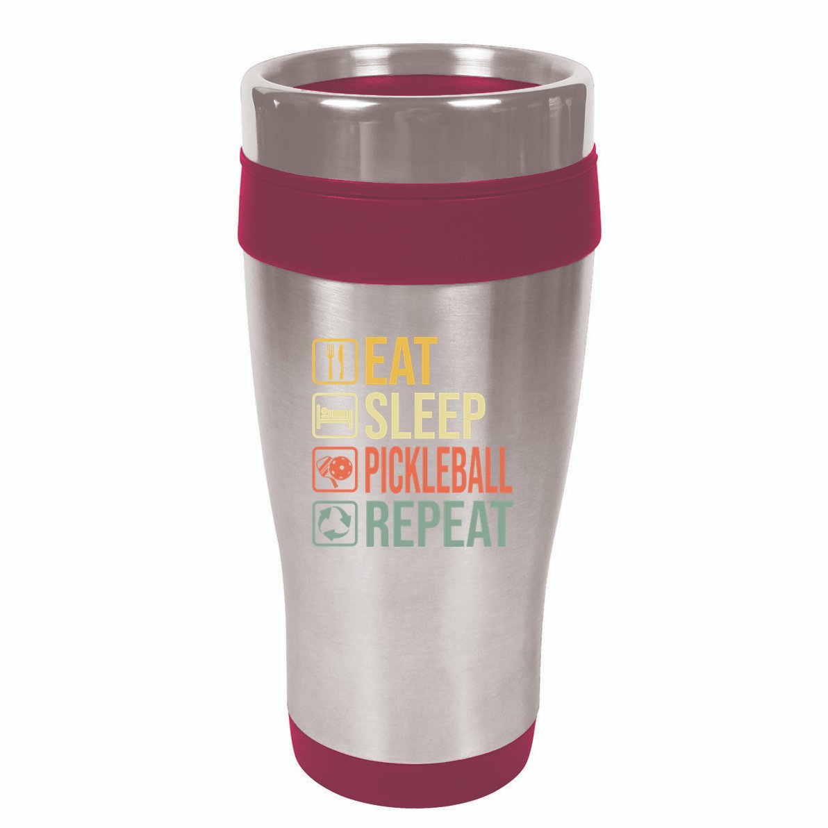 Pickleball Eat Sleep Repeat 16oz Travel Tumbler