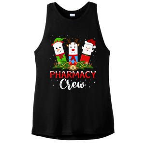 Pharmacist Elf Santa Pills Pharmacy Crew Christmas Gift Ladies PosiCharge Tri-Blend Wicking Tank