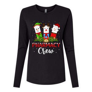 Pharmacist Elf Santa Pills Pharmacy Crew Christmas Gift Womens Cotton Relaxed Long Sleeve T-Shirt