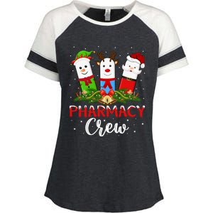 Pharmacist Elf Santa Pills Pharmacy Crew Christmas Gift Enza Ladies Jersey Colorblock Tee