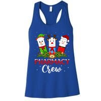 Pharmacist Elf Santa Pills Pharmacy Crew Christmas Gift Women's Racerback Tank