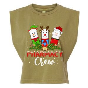 Pharmacist Elf Santa Pills Pharmacy Crew Christmas Gift Garment-Dyed Women's Muscle Tee