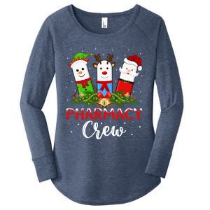 Pharmacist Elf Santa Pills Pharmacy Crew Christmas Gift Women's Perfect Tri Tunic Long Sleeve Shirt