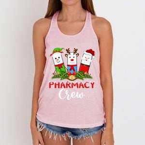 Pharmacist Elf Santa Pills Pharmacy Crew Christmas Gift Women's Knotted Racerback Tank