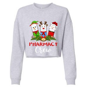 Pharmacist Elf Santa Pills Pharmacy Crew Christmas Gift Cropped Pullover Crew