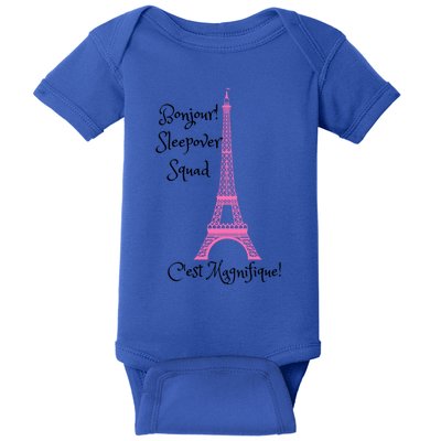 Paris Eiffel Sleepover Slumber Party Squad Gift Baby Bodysuit