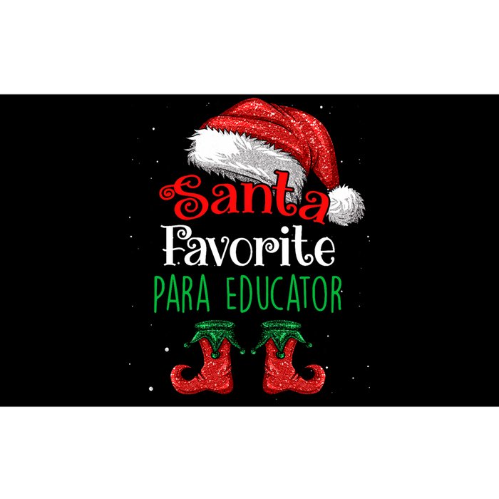 Para Educator Santa Favorite Claus Christmas Funny Matching Bumper Sticker