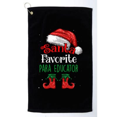 Para Educator Santa Favorite Claus Christmas Funny Matching Platinum Collection Golf Towel