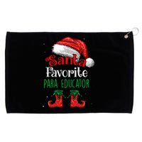 Para Educator Santa Favorite Claus Christmas Funny Matching Grommeted Golf Towel