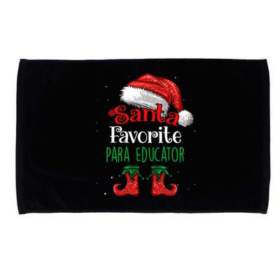 Para Educator Santa Favorite Claus Christmas Funny Matching Microfiber Hand Towel