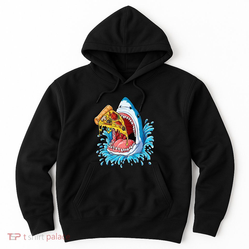 Pizza Eating Shark Food Lovers Jawsome Hoodie