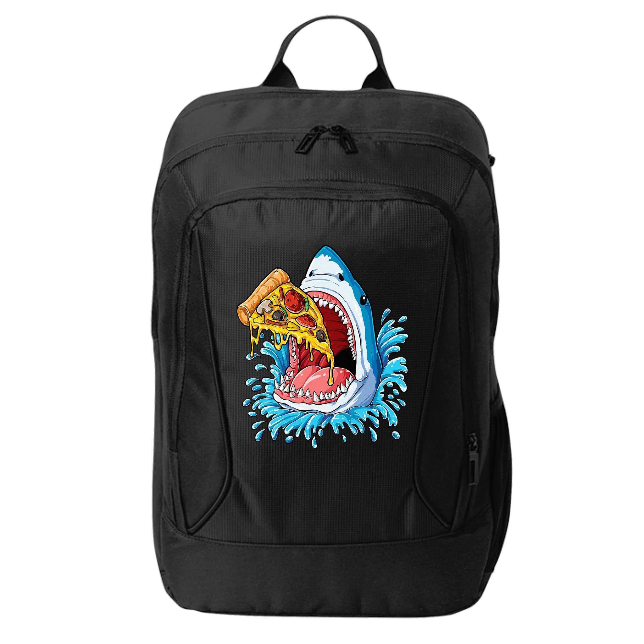 Pizza Eating Shark Food Lovers Jawsome City Backpack