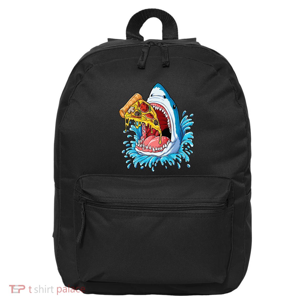Pizza Eating Shark Food Lovers Jawsome 16 in Basic Backpack