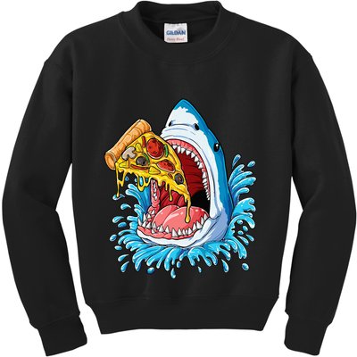 Pizza Eating Shark Food Lovers Jawsome Kids Sweatshirt