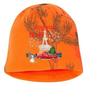 Paris Eiffel Tower Christmas Tree Red Truck Joyeux Noël Gift Kati - Camo Knit Beanie