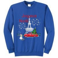 Paris Eiffel Tower Christmas Tree Red Truck Joyeux Noël Gift Sweatshirt