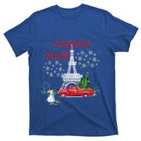 Paris Eiffel Tower Christmas Tree Red Truck Joyeux Noël Gift T-Shirt