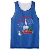 Paris Eiffel Tower Christmas Tree Red Truck Joyeux Noël Gift Mesh Reversible Basketball Jersey Tank