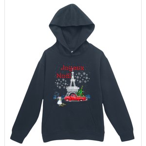 Paris Eiffel Tower Christmas Tree Red Truck Joyeux Noël Gift Urban Pullover Hoodie