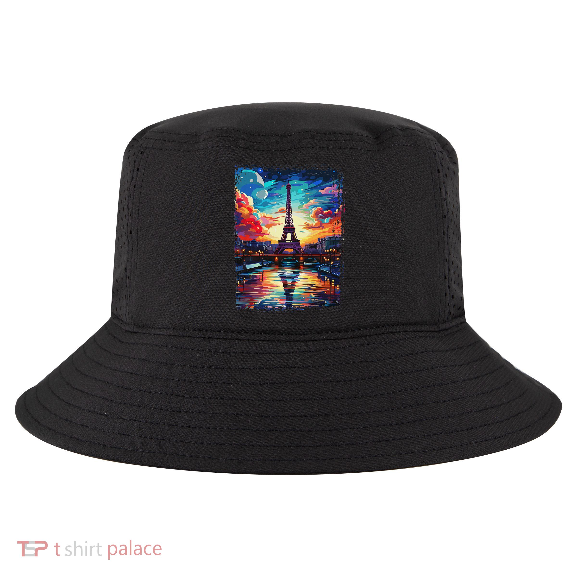 Paris Eiffel Tower I Love Paris Souvenir France Cool Comfort Performance Bucket Hat