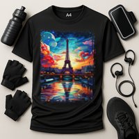 Paris Eiffel Tower I Love Paris Souvenir France Cooling Performance Crew T-Shirt