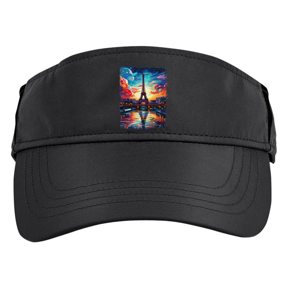 Paris Eiffel Tower I Love Paris Souvenir France Adult Drive Performance Visor