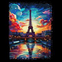 Paris Eiffel Tower I Love Paris Souvenir France Drawstring Bag