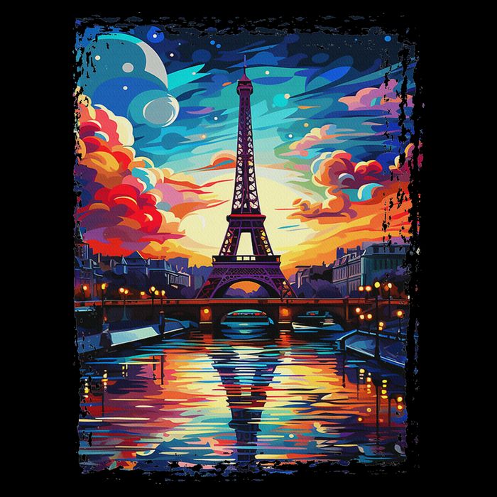 Paris Eiffel Tower I Love Paris Souvenir France Drawstring Bag