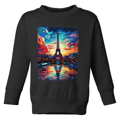 Paris Eiffel Tower I Love Paris Souvenir France Toddler Sweatshirt