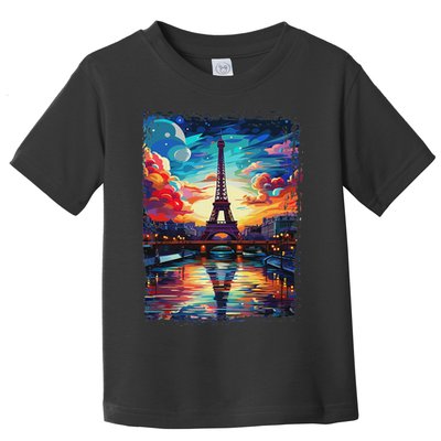 Paris Eiffel Tower I Love Paris Souvenir France Toddler T-Shirt
